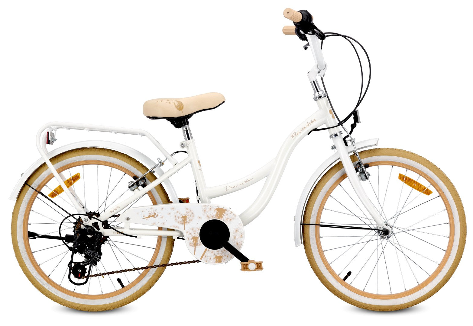 20 inch girl's bicycle Shimano 6 speed Flower Bike Dandelion Sun Baby