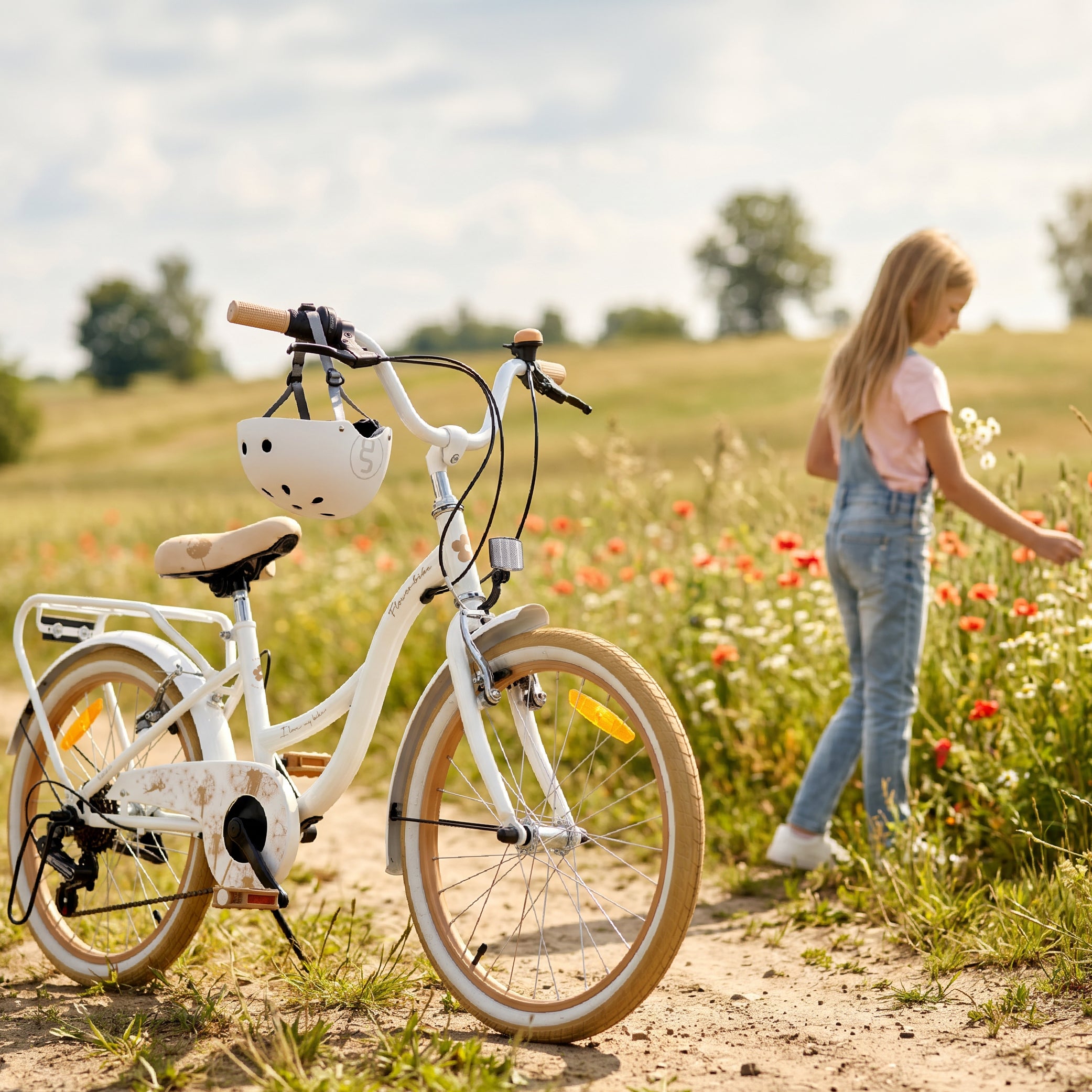 20-Zoll-Mädchenfahrrad, Shimano 6-Gang, Flower Bike Dandelion Sun Baby