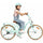 Rower dziecięcy 20 cali dla dziewczynki 6 7 8 lat Bagażnik Stopka Koszyk Flower Retro bike miętowy