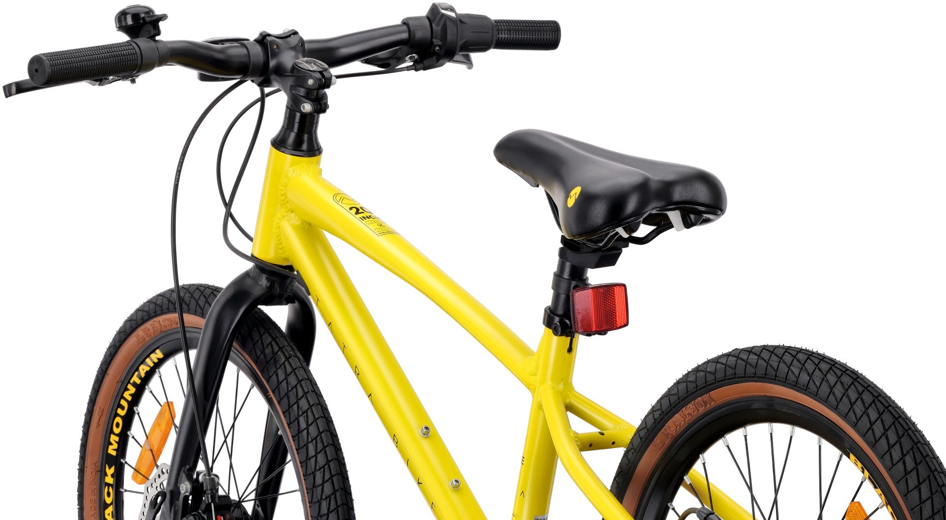 Rower dziecięcy 20 cali dla chłopca dziewczynki MTB Shimano 6 biegów lekki aluminiowy Tatra Bikes żółty