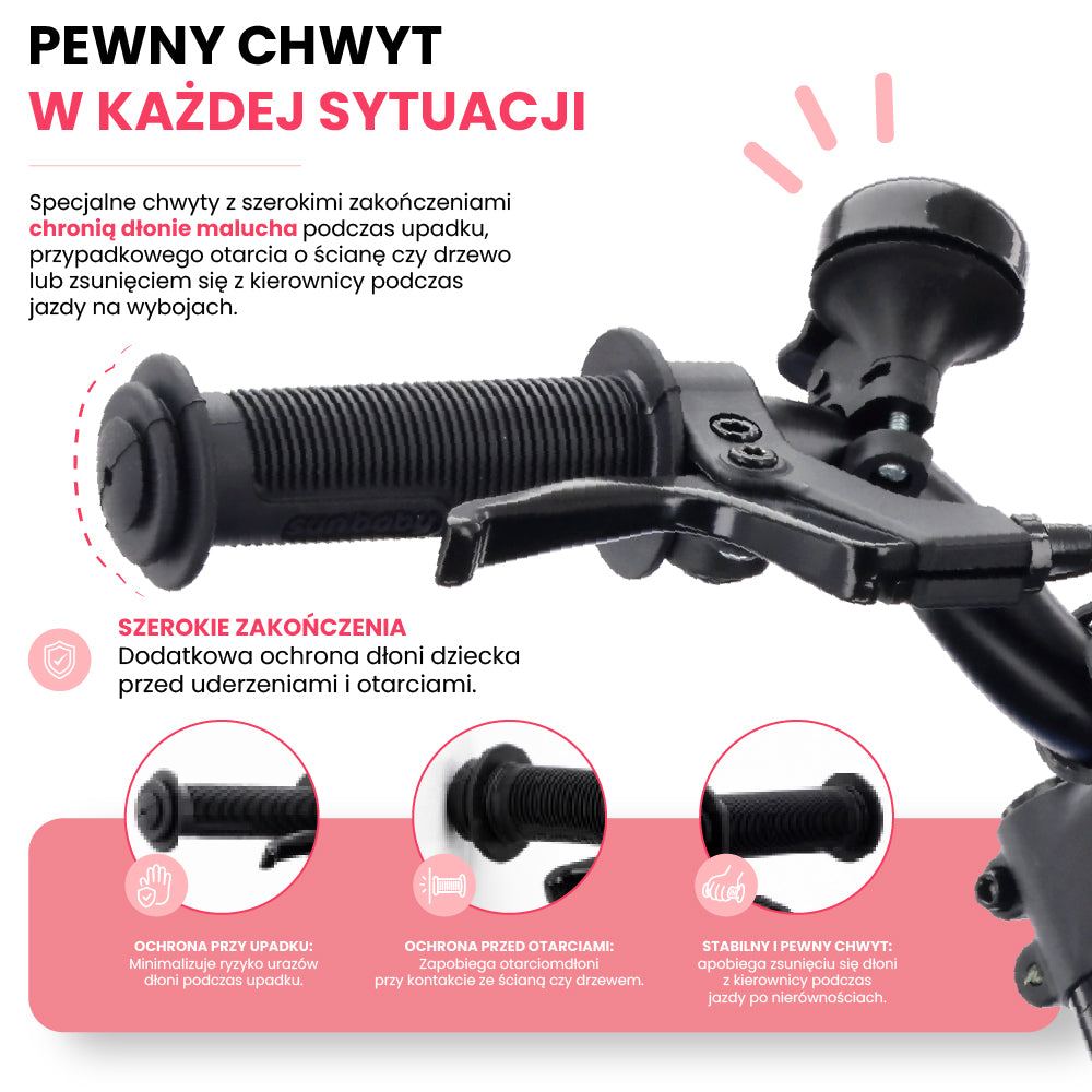 Rower dla dziecka 16 cali dla dziewczynki Lekki aluminium 7 kg Prowadnik Kółka boczne Koszyk Dzwonek V-brake Naklejki LOOFI biały różowy miętowy