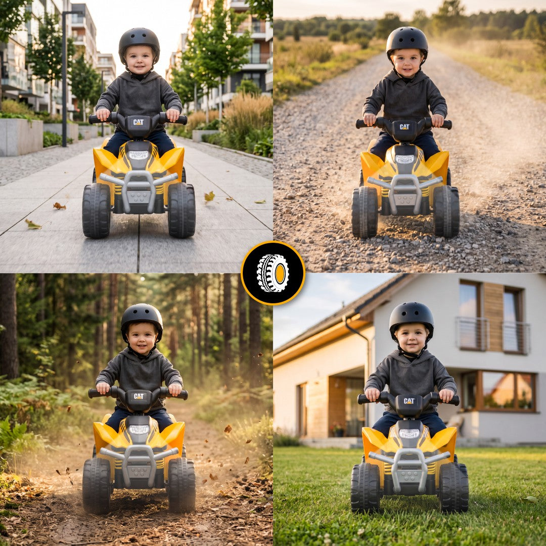 Battery-powered vehicle Electric quad bike for children CAT TRX yellow