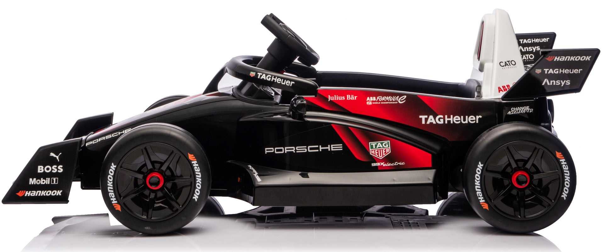 Auto Pojazd Bolid Formuła na akumulator Quad Porsche MP3 Pilot Klakson 12V 4,5Ah czarny Sun Baby
