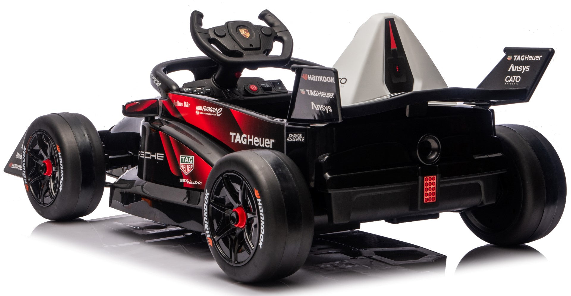 Auto Pojazd Bolid Formuła na akumulator Quad Porsche MP3 Pilot Klakson 12V 4,5Ah czarny Sun Baby