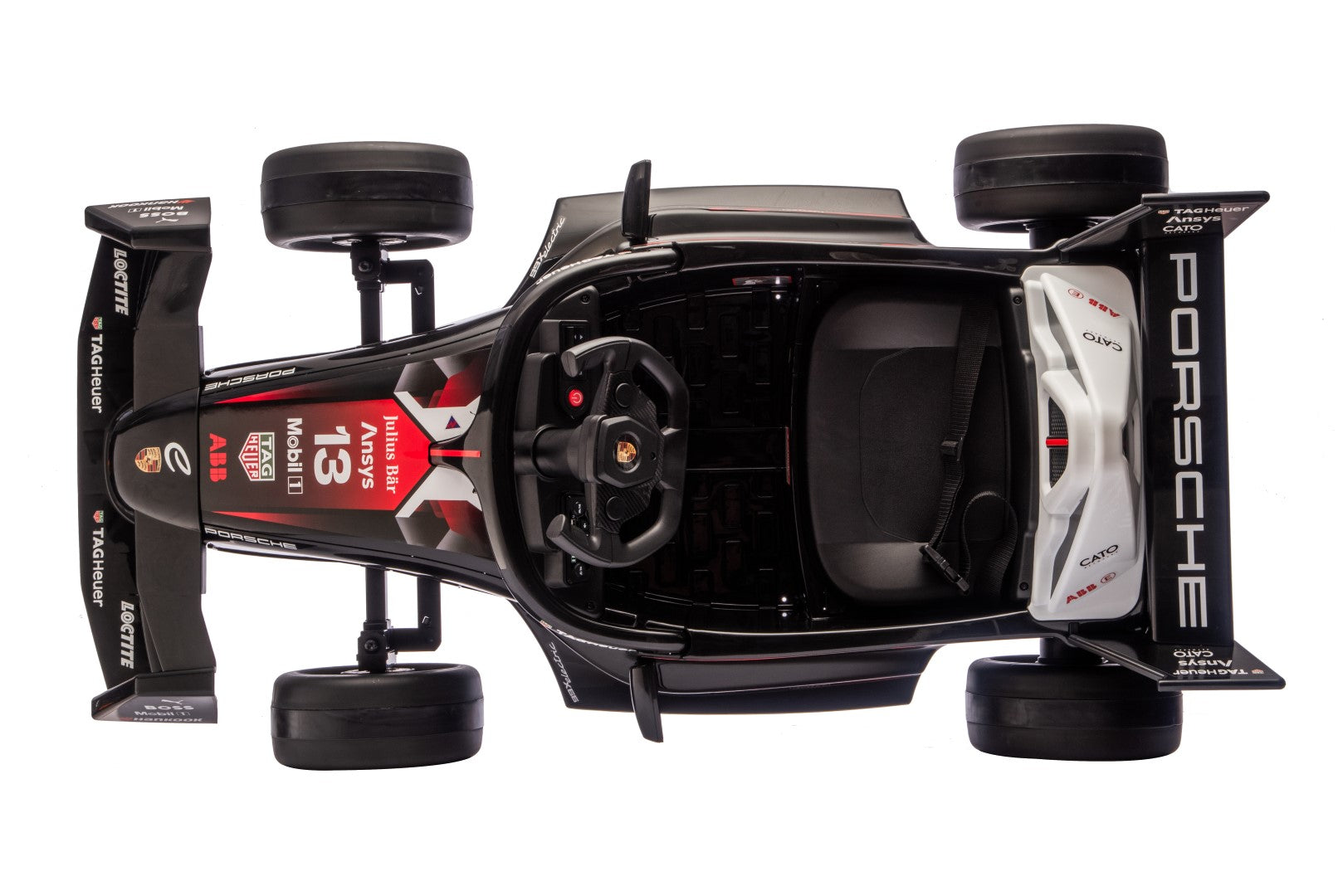 Auto Pojazd Bolid Formuła na akumulator Quad Porsche MP3 Pilot Klakson 12V 4,5Ah czarny Sun Baby