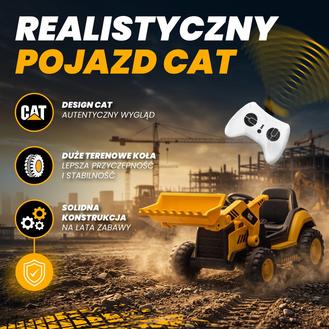 Battery charger Ride-on car pusher CAT Gigant MP3 yellow Sun Baby