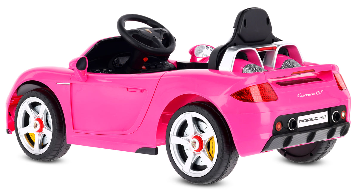 Sun Baby auto na akumulator Porsche Carrera GT Cabrio 12V, pilot, MP3, 2 silniki 390, różowe