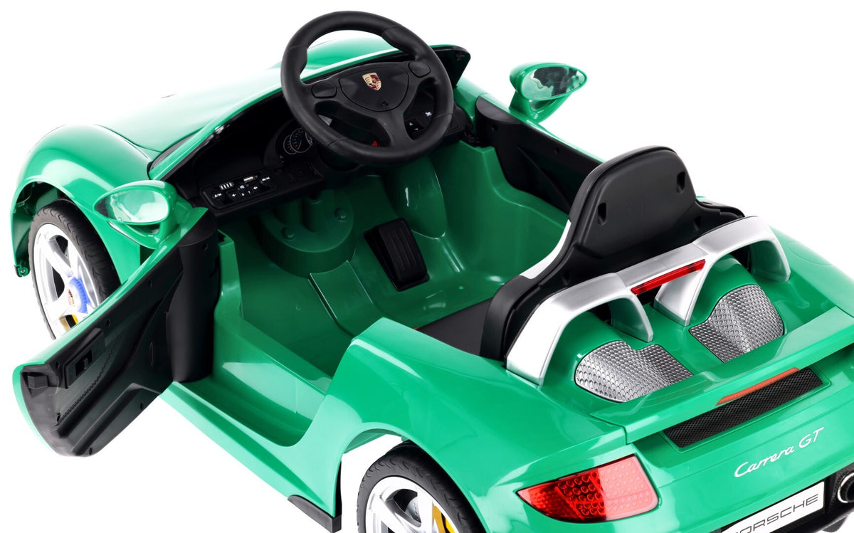 Sun Baby auto na akumulator Porsche Carrera GT Cabrio 12V, pilot, MP3, 2 silniki 390, zielone