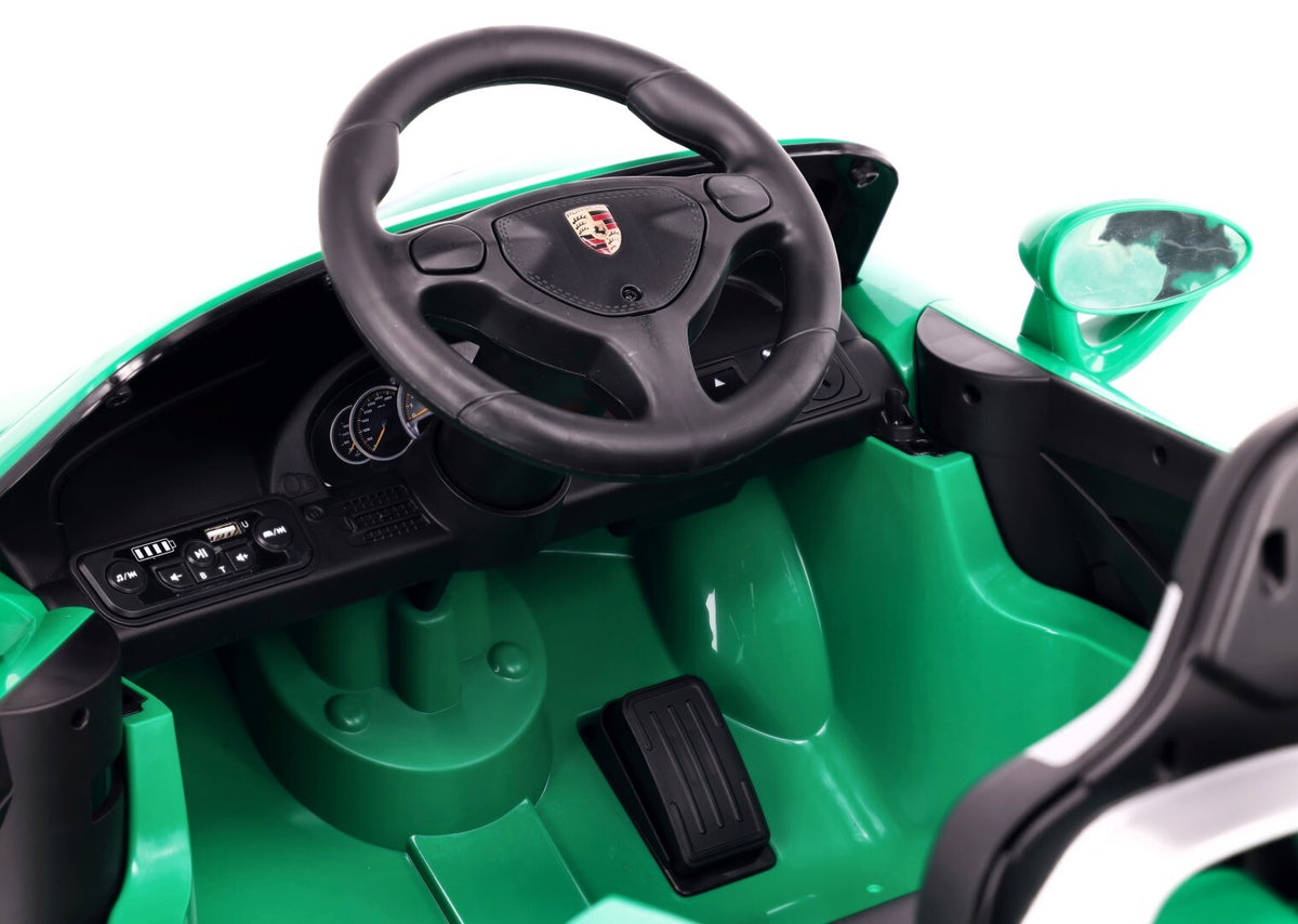 Sun Baby auto na akumulator Porsche Carrera GT Cabrio 12V, pilot, MP3, 2 silniki 390, zielone