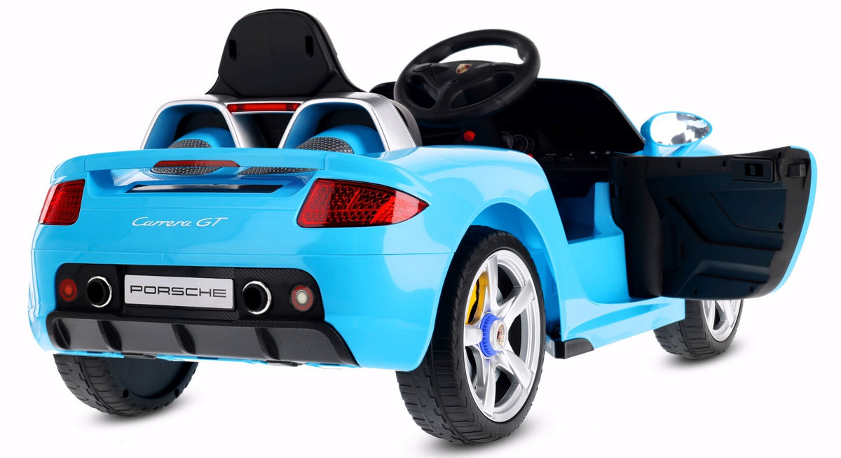 Sun Baby auto na akumulator Porsche Carrera GT Cabrio 12V, pilot, MP3, 2 silniki 390, niebieskie