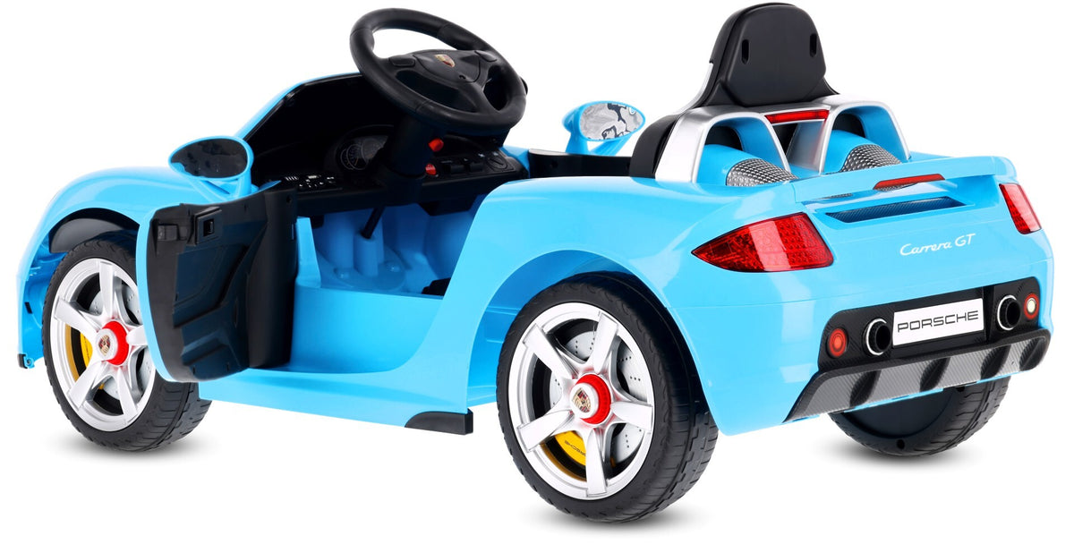Sun Baby auto na akumulator Porsche Carrera GT Cabrio 12V, pilot, MP3, 2 silniki 390, niebieskie