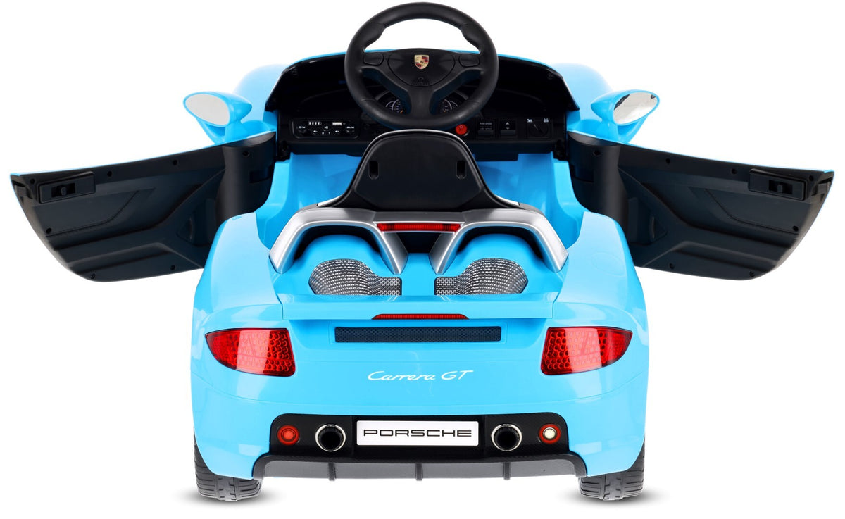 Sun Baby auto na akumulator Porsche Carrera GT Cabrio 12V, pilot, MP3, 2 silniki 390, niebieskie