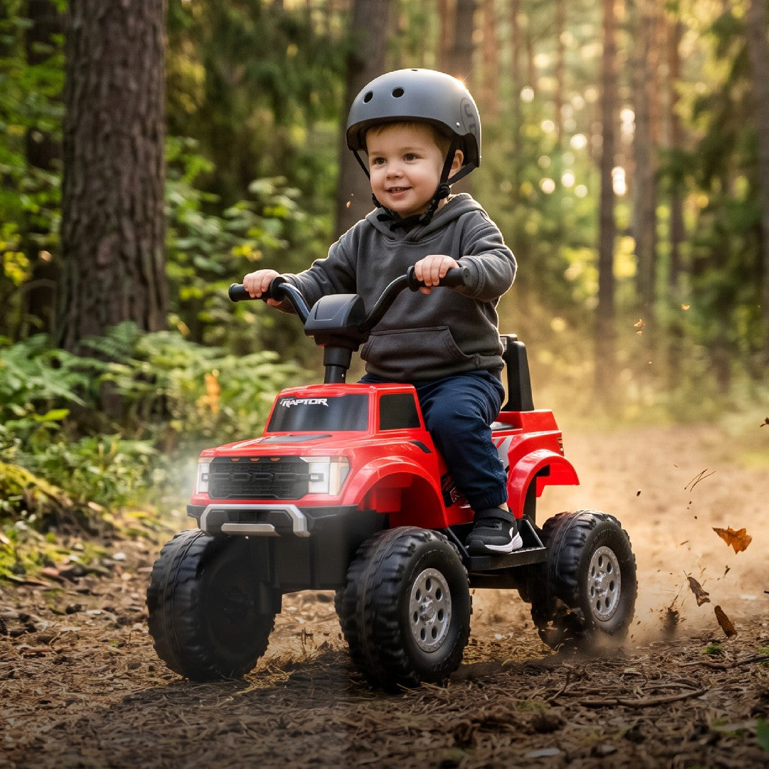 Ford Raptor F150 Jeździk Elektryczny dla Dzieci na Akumulator 12V Samochód Auto Terenowe Czerwony Sun Baby