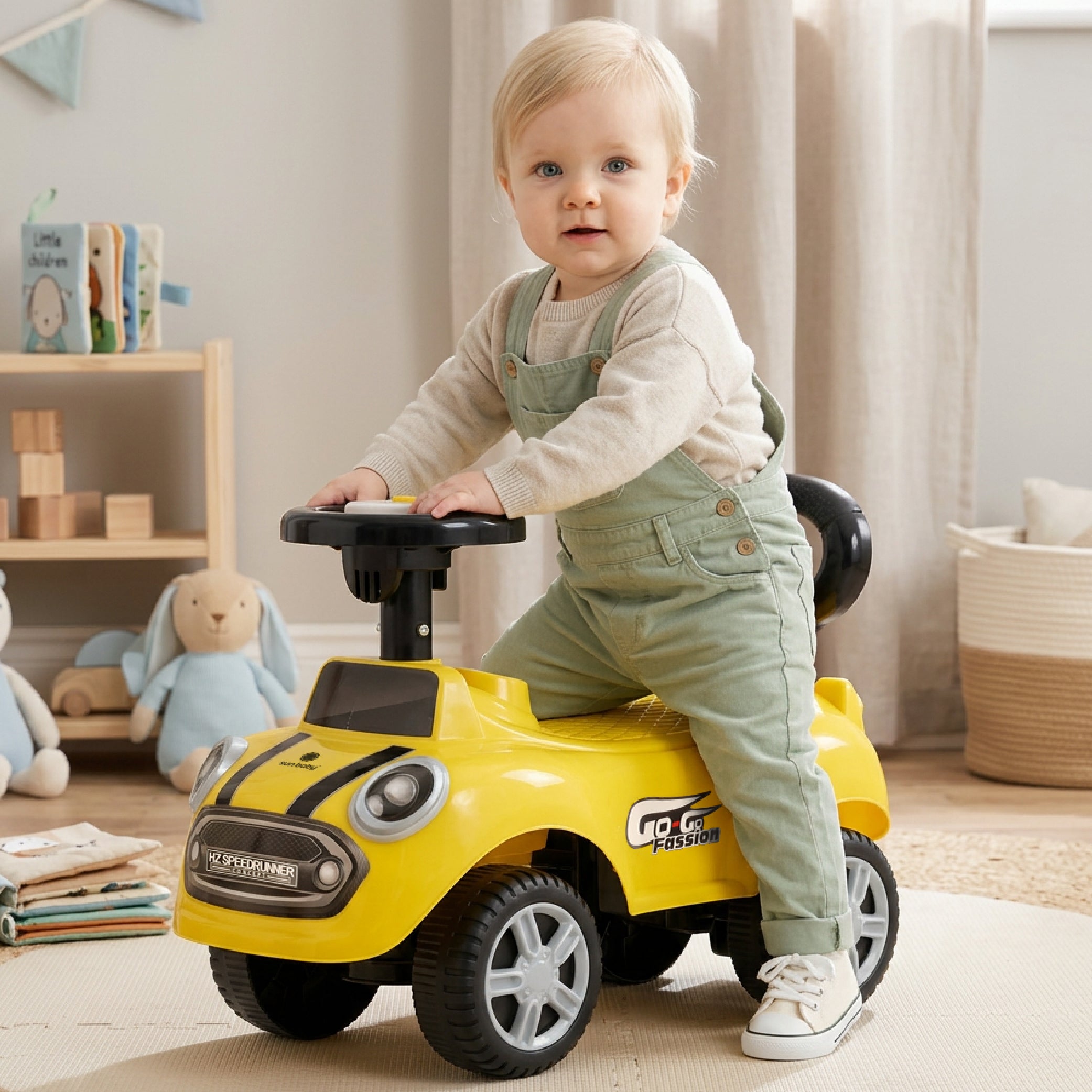 Kinderauto-Schieber GO GO Modegelb