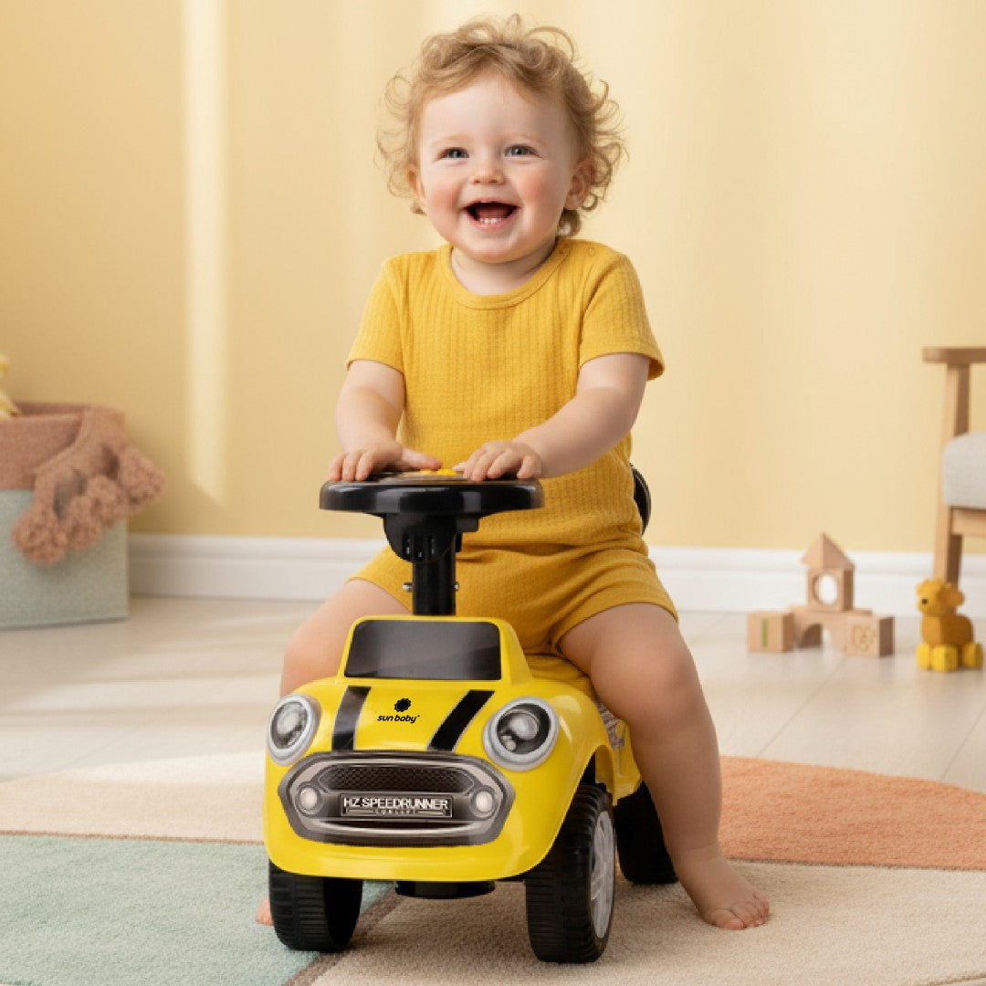 Jeździk samochód auto pchacz GO GO Fassion żółty