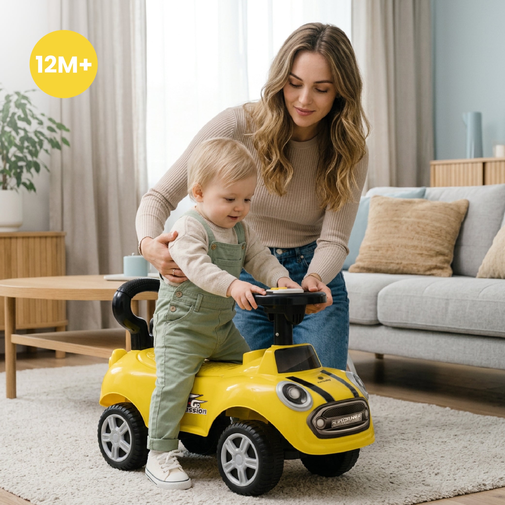 Ride-on car pusher GO GO Fassion yellow