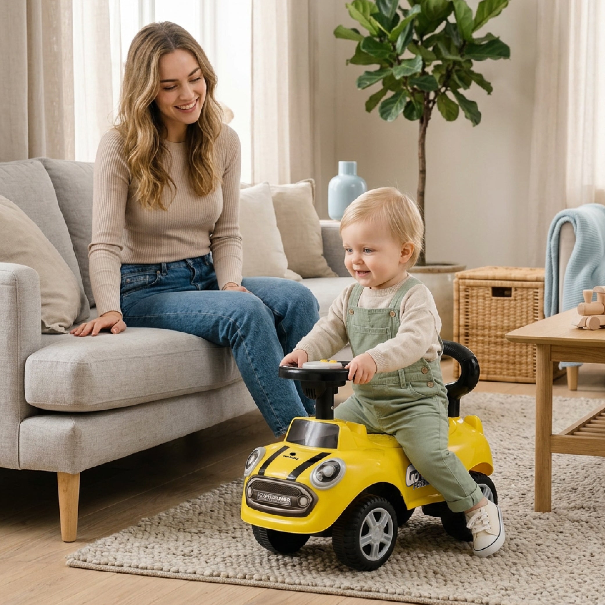 Ride-on car pusher GO GO Fassion yellow
