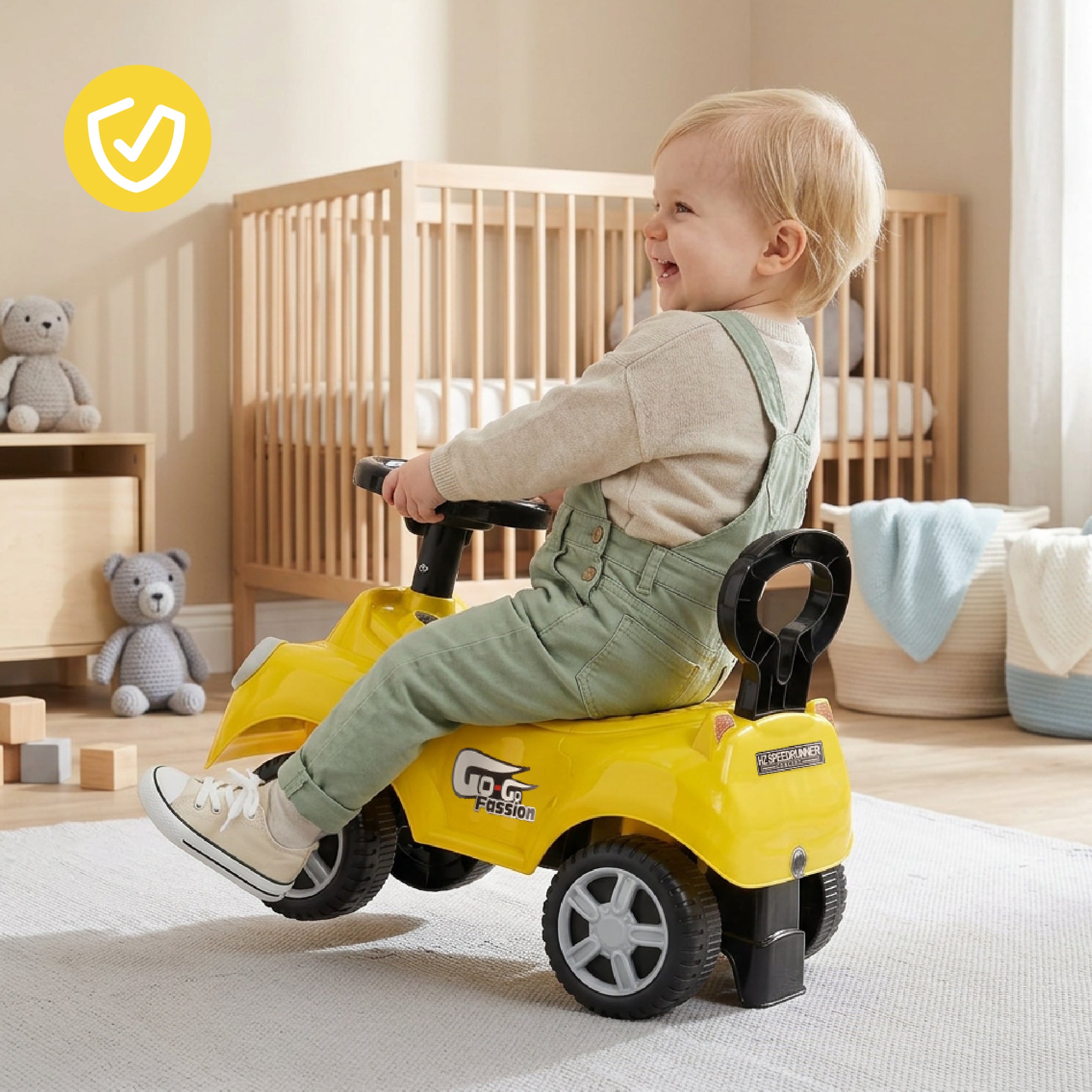 Ride-on car pusher GO GO Fassion yellow