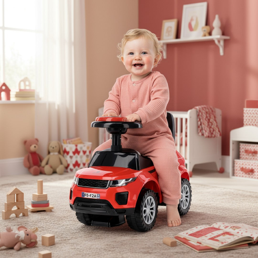 Jeździk dla dziecka pchacz na roczek czerwony 12m+