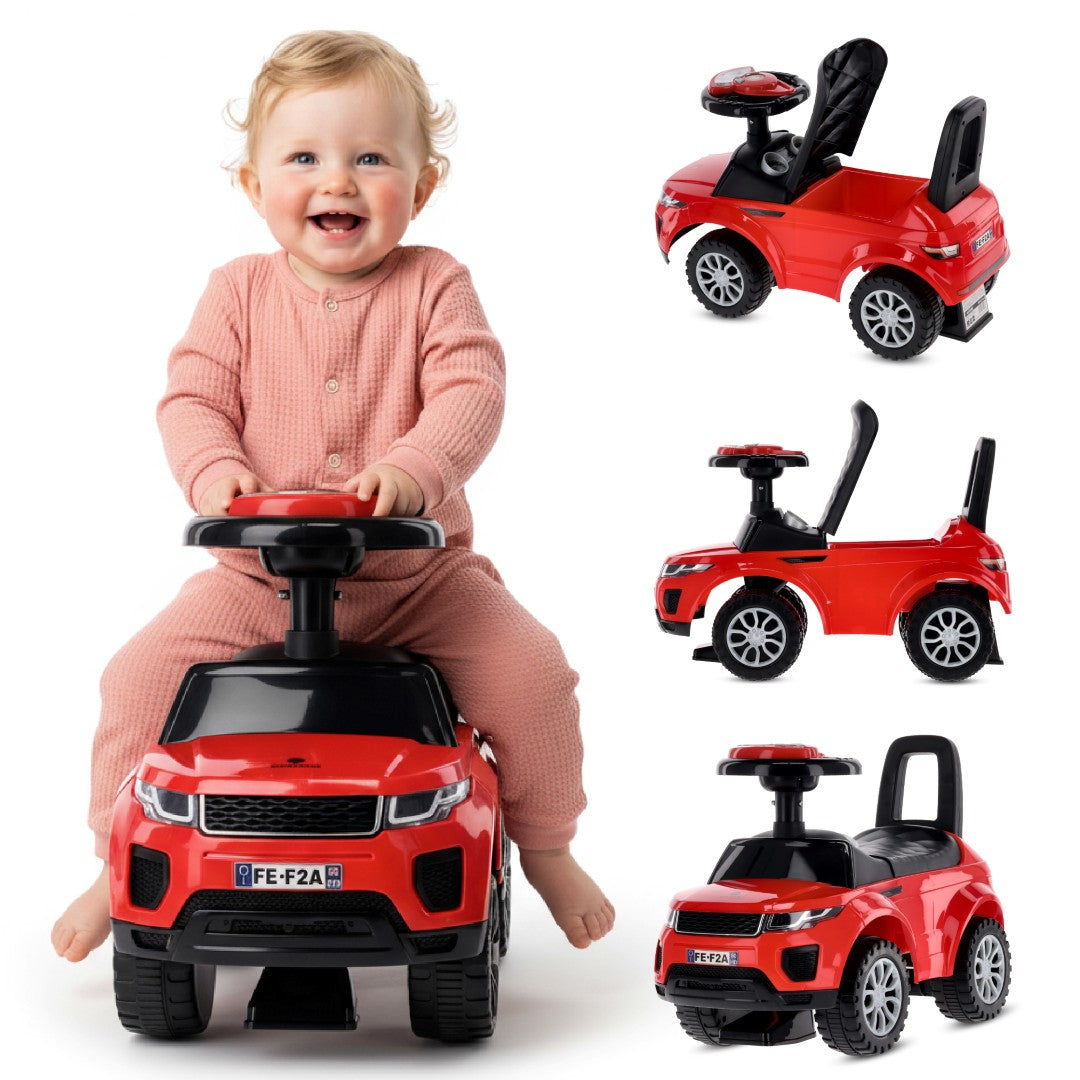 Jeździk dla dziecka pchacz na roczek czerwony 12m+