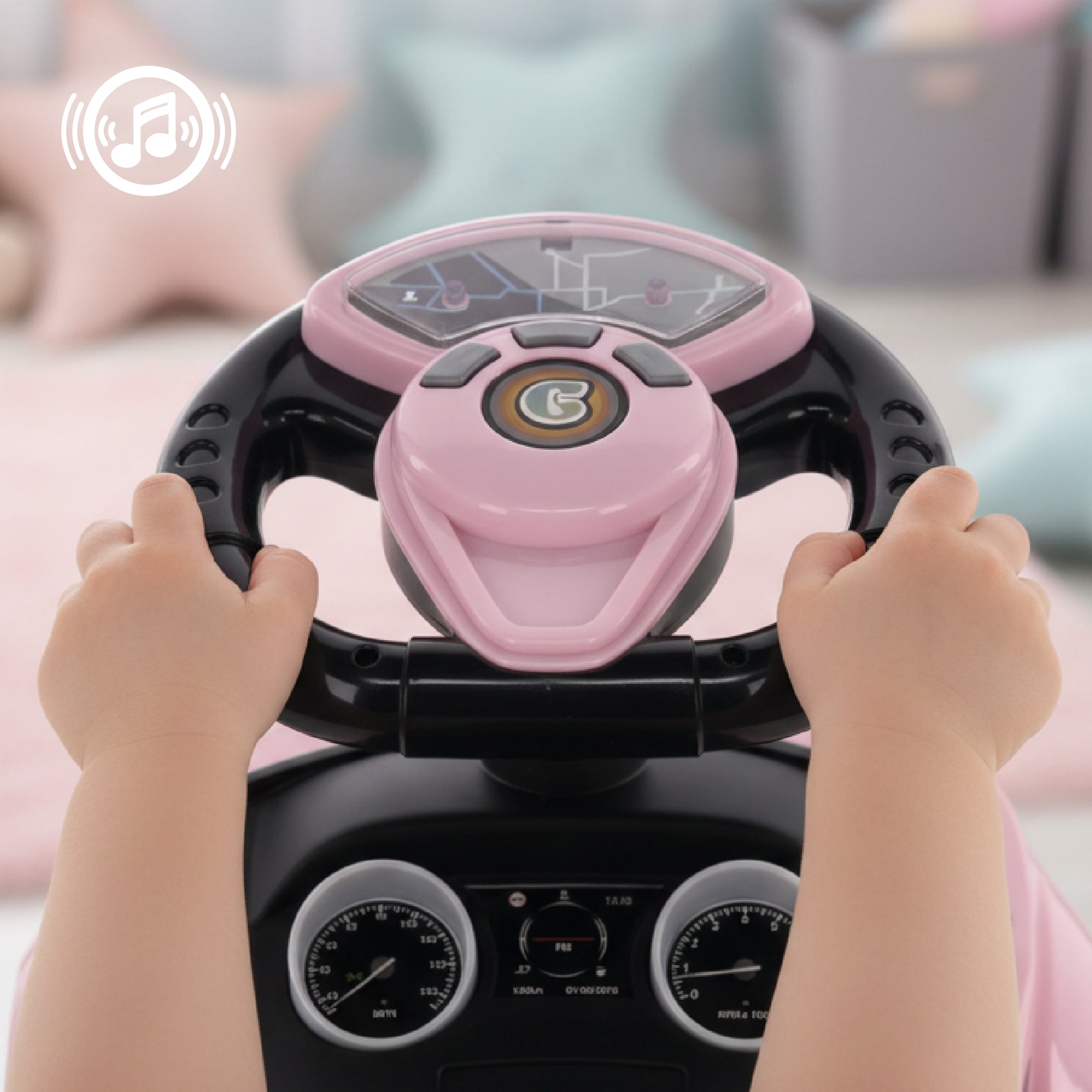 Sun Baby Rutschauto für Einjährige, hellrosa