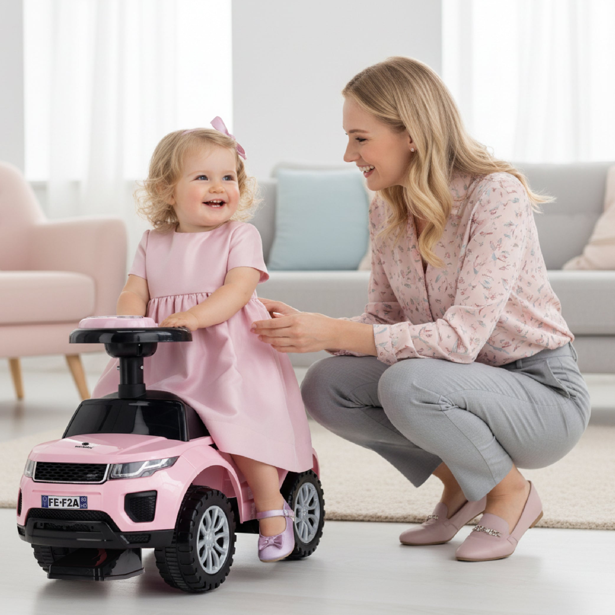 Sun Baby Rutschauto für Einjährige, hellrosa