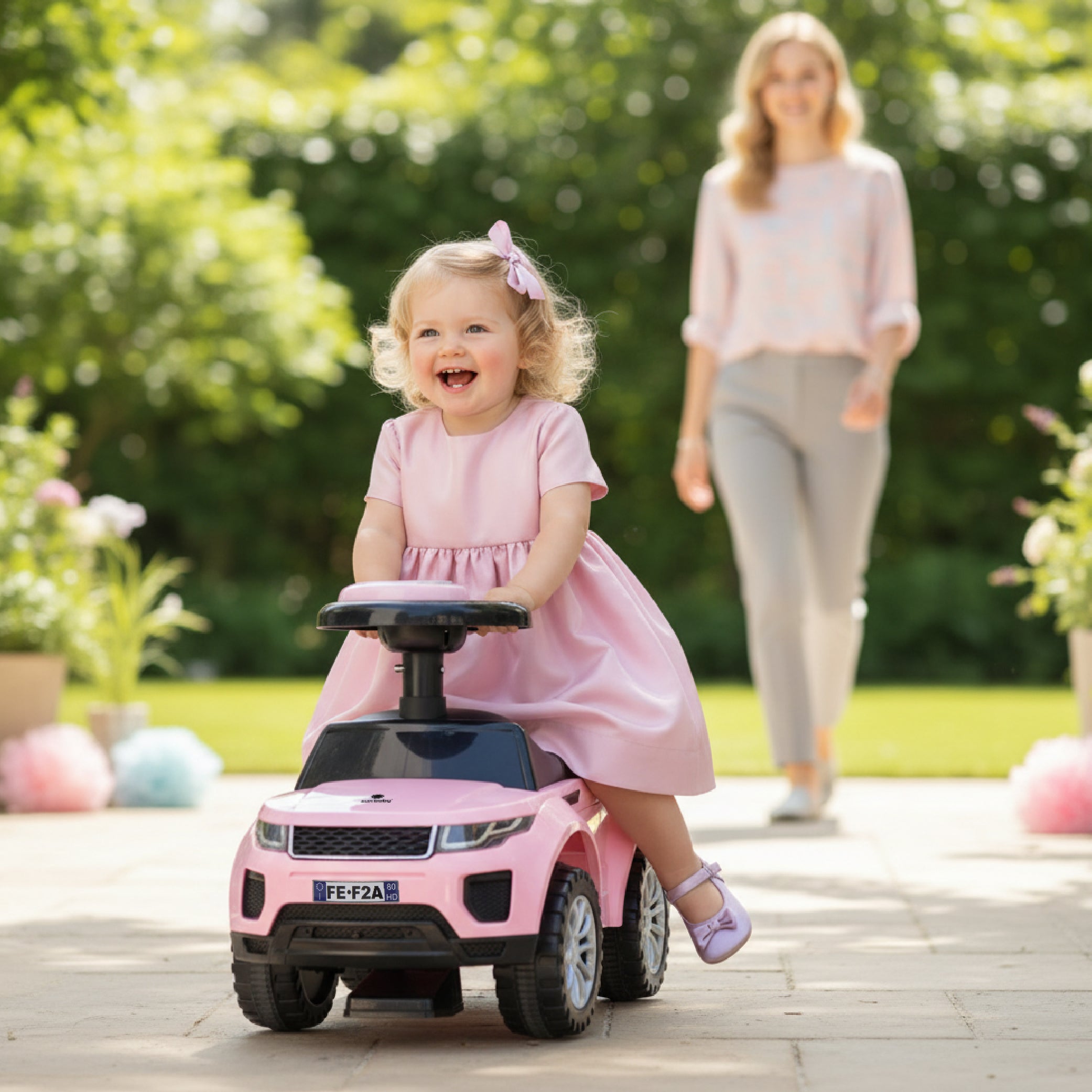 Sun Baby Rutschauto für Einjährige, hellrosa