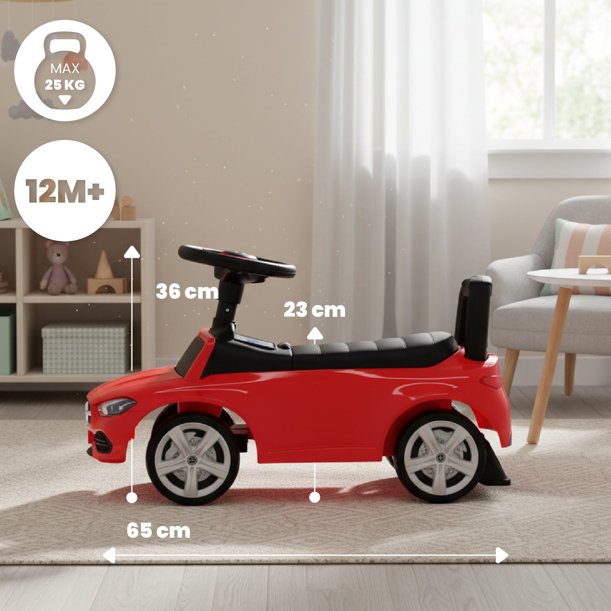 Mercedes C-Klasse roter Sun Baby Kinderwagen