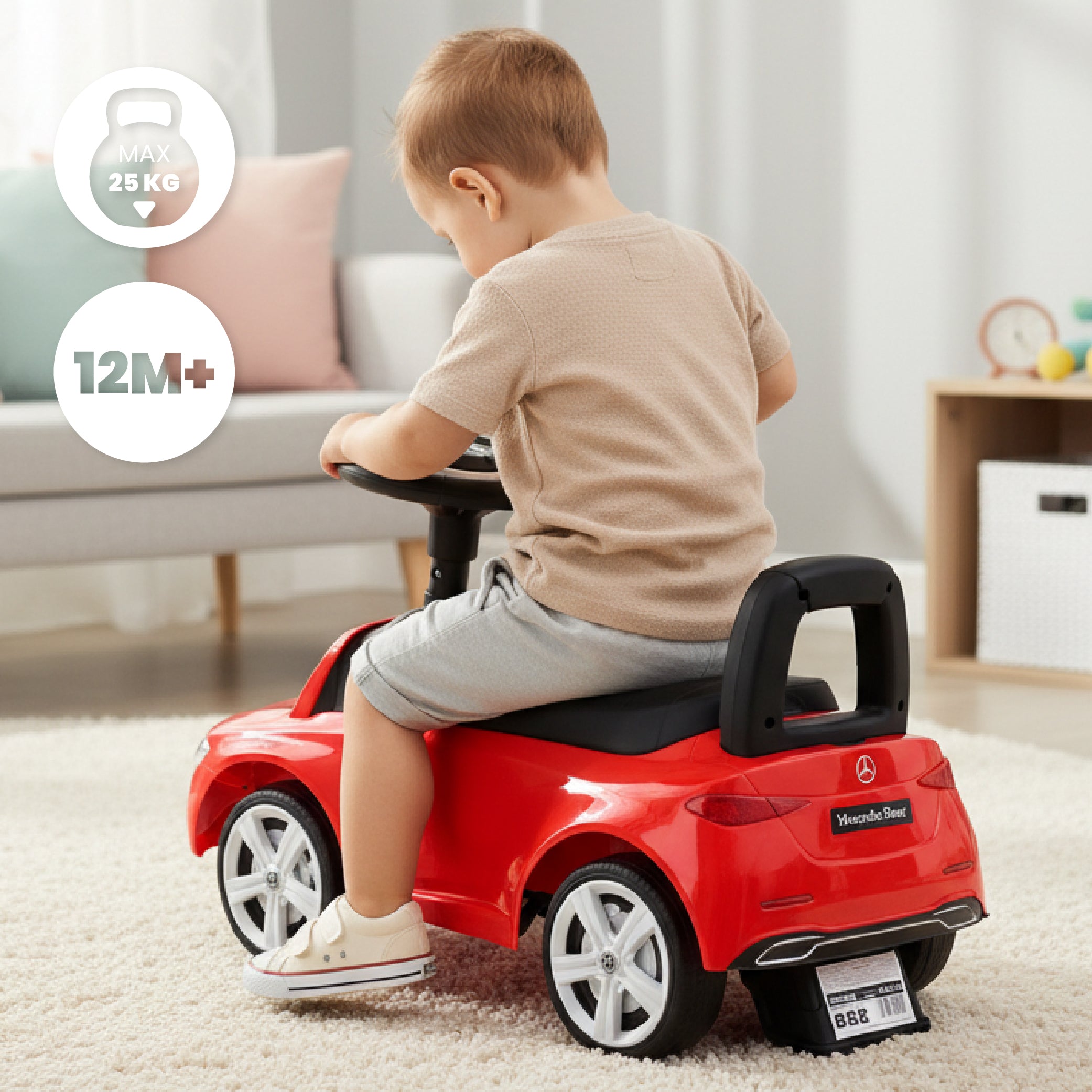 Mercedes C-Klasse roter Sun Baby Kinderwagen