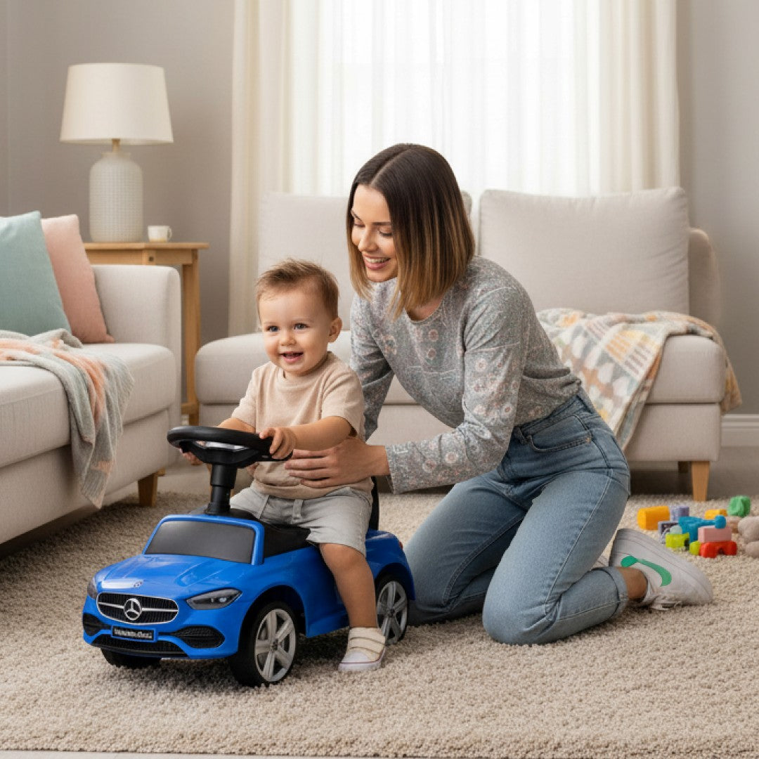 Mercedes C-Klasse blauer Sun Baby Kinderwagen