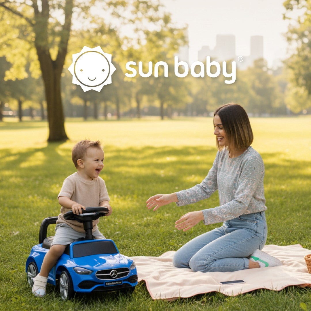 Mercedes C-Klasse blauer Sun Baby Kinderwagen