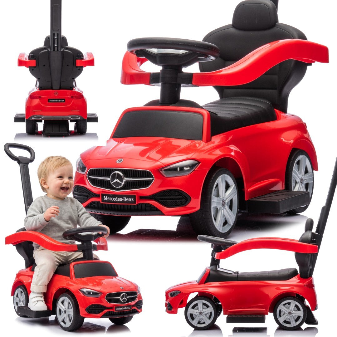 Mercedes C-Klasse Babywalker mit Schieber und Fußstütze, rot, Sun Baby