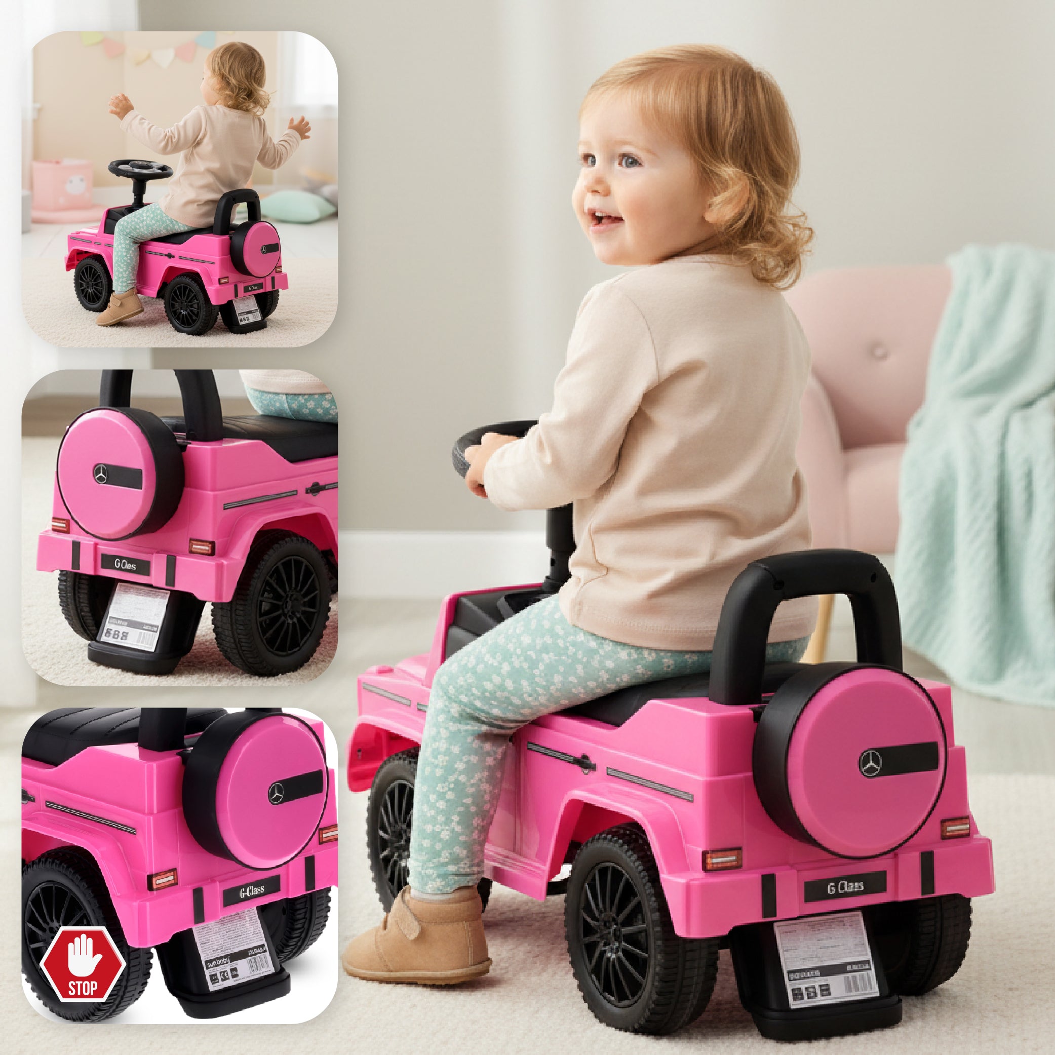 Mercedes-Benz G-Klasse rosa Baby-Lauflernhilfe