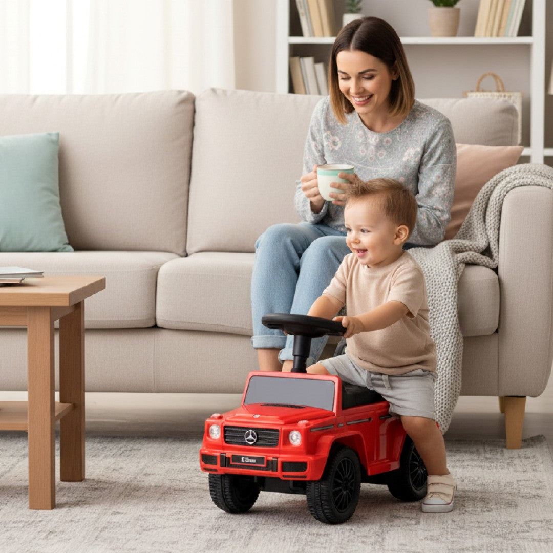 Jeździk pchacz chodzik dla dzieci Mercedes Benz G Klasa czerwony
