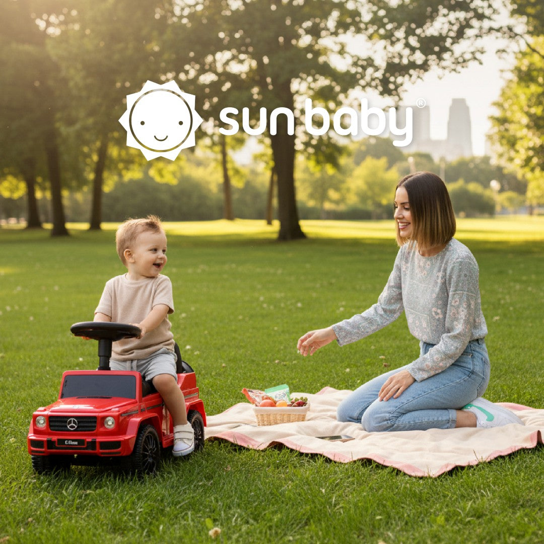 Jeździk pchacz chodzik dla dzieci Mercedes Benz G Klasa czerwony