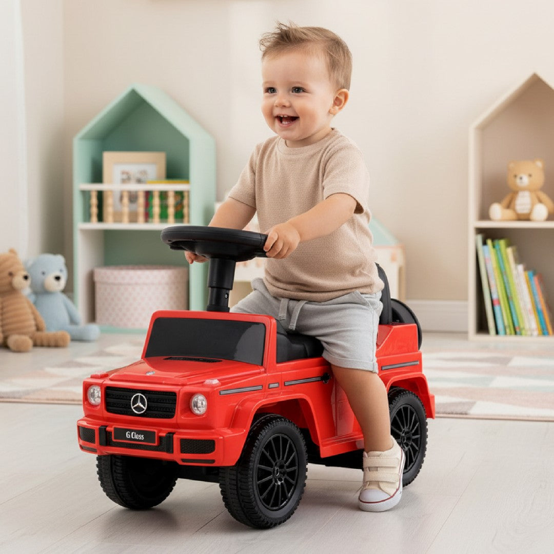 Jeździk pchacz chodzik dla dzieci Mercedes Benz G Klasa czerwony