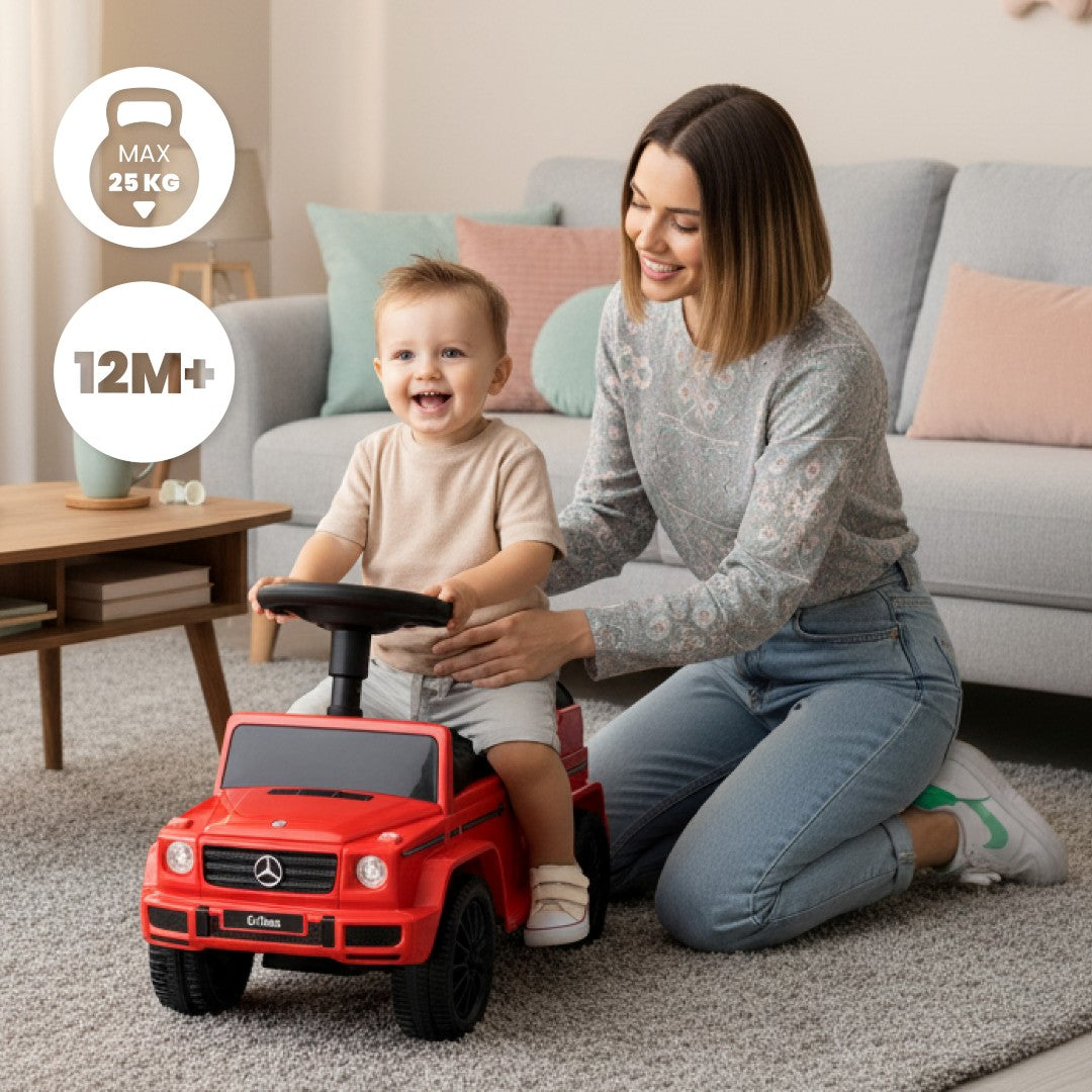 Jeździk pchacz chodzik dla dzieci Mercedes Benz G Klasa czerwony