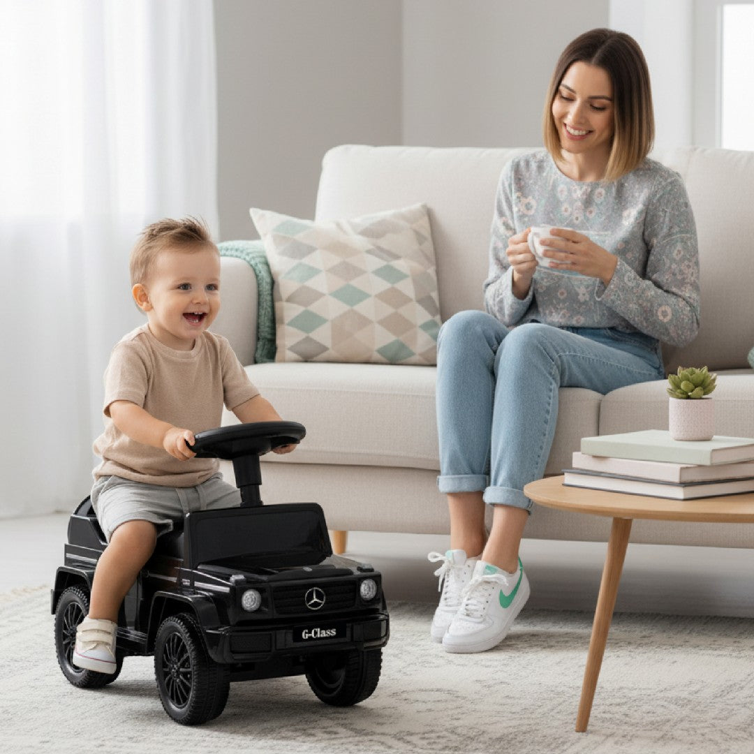 Kinderwagen mit Schiebefunktion, Mercedes-Benz G-Klasse, schwarz