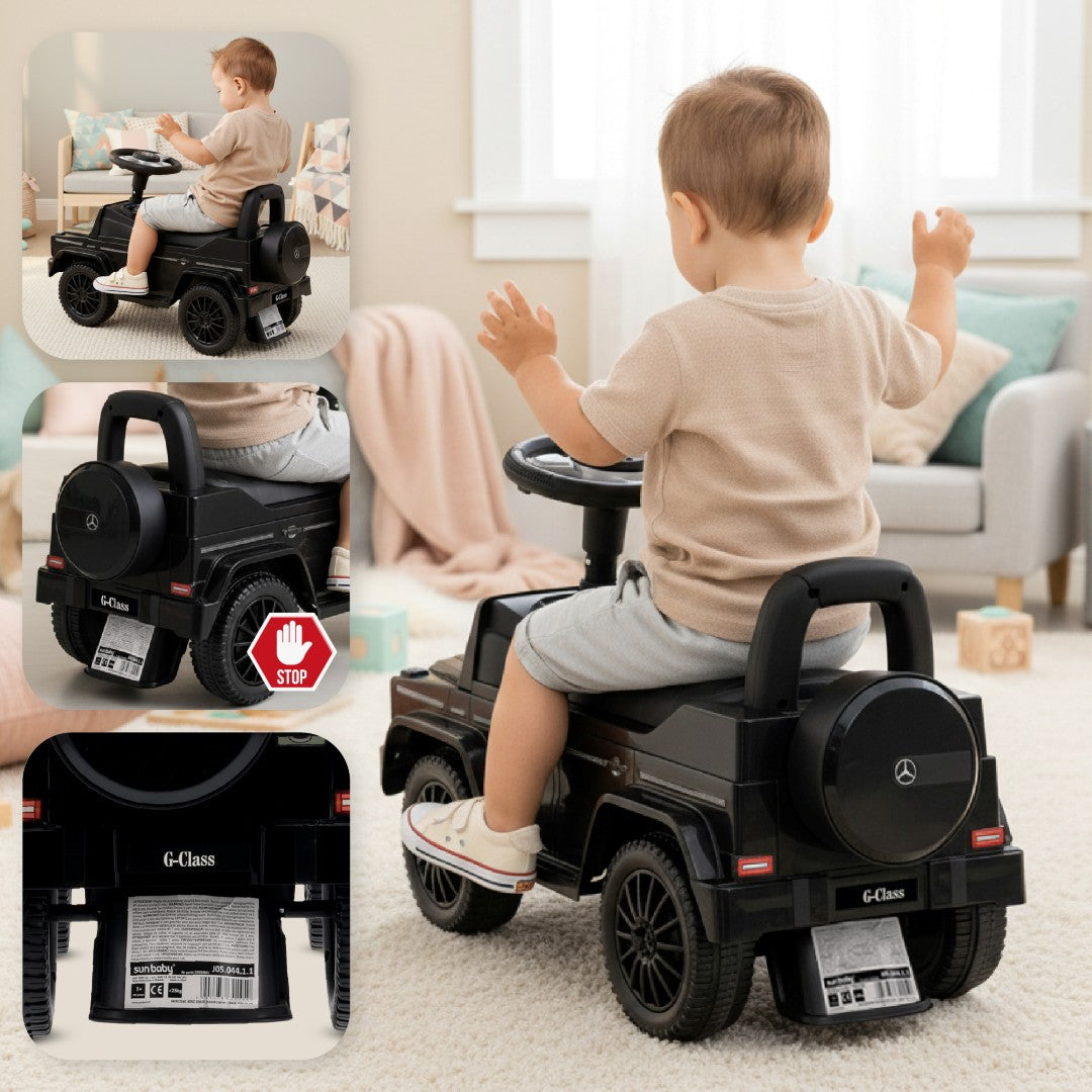 Kinderwagen mit Schiebefunktion, Mercedes-Benz G-Klasse, schwarz