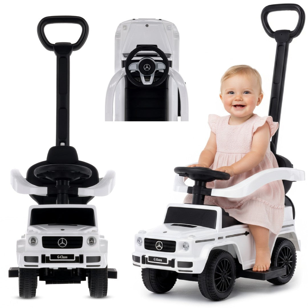 Jeździk pchacz chodzik dla dzieci Mercedes Benz G Klasa biały