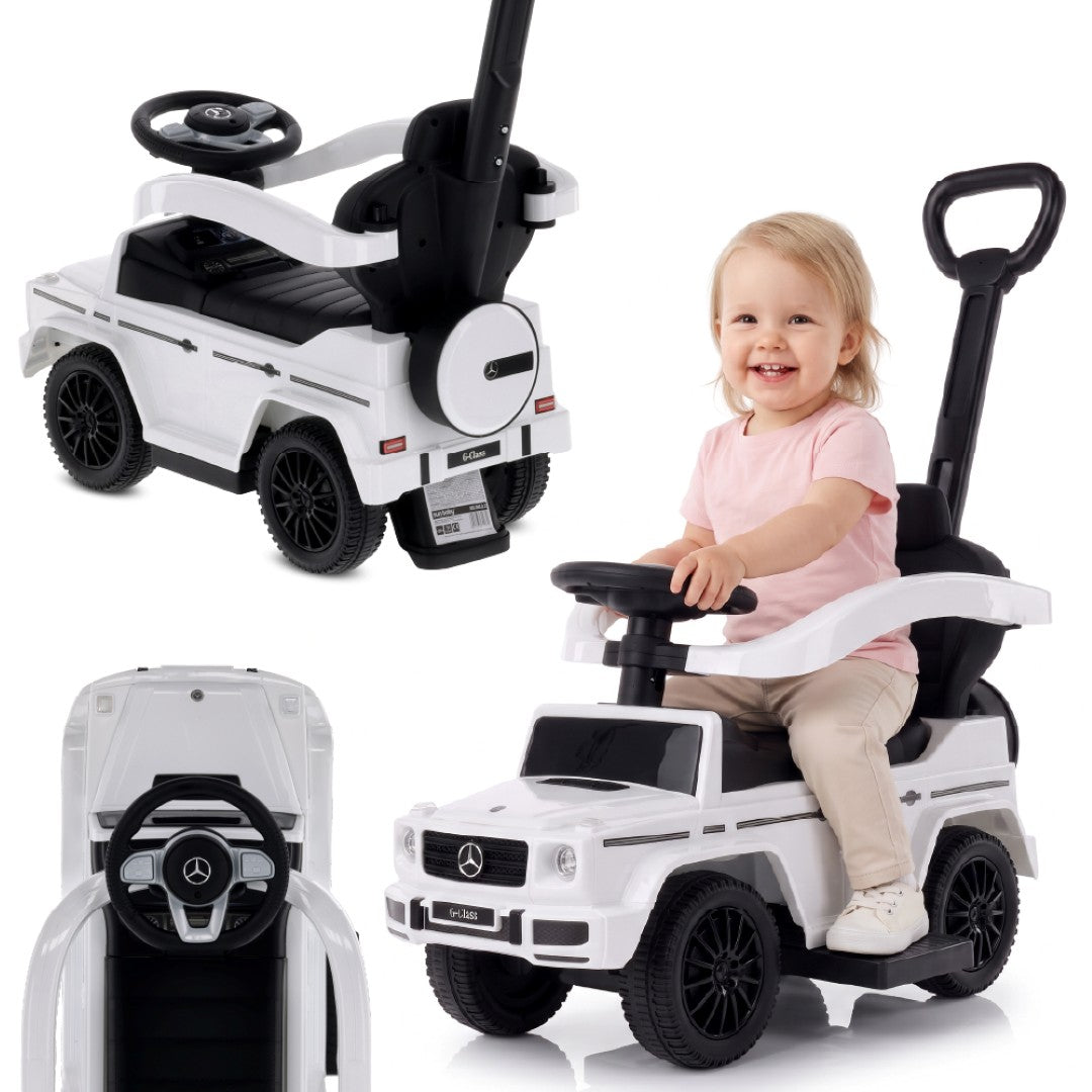 Ride-on pusher baby walker Mercedes Benz G Class white