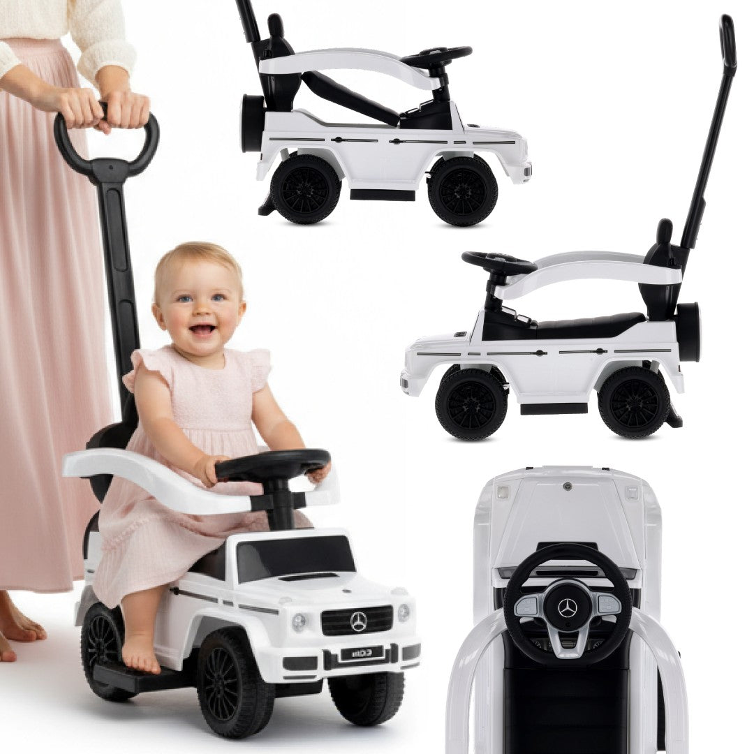 Jeździk pchacz chodzik dla dzieci Mercedes Benz G Klasa biały