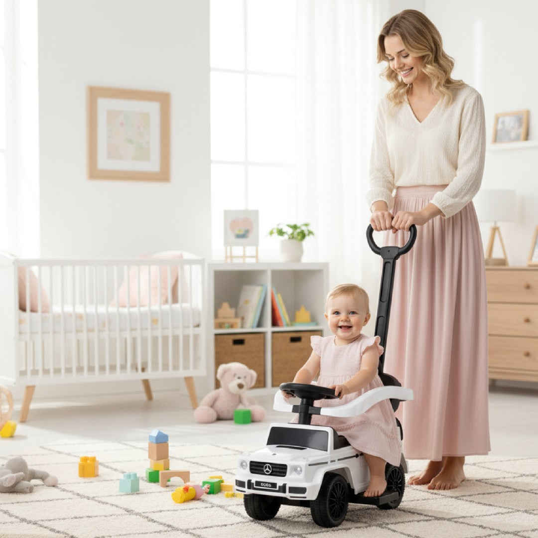 Jeździk pchacz chodzik dla dzieci Mercedes Benz G Klasa biały