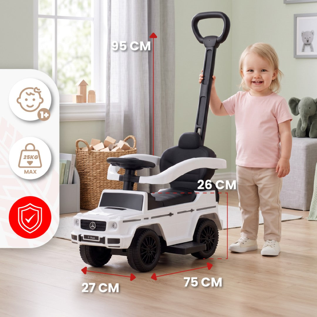 Ride-on pusher baby walker Mercedes Benz G Class white