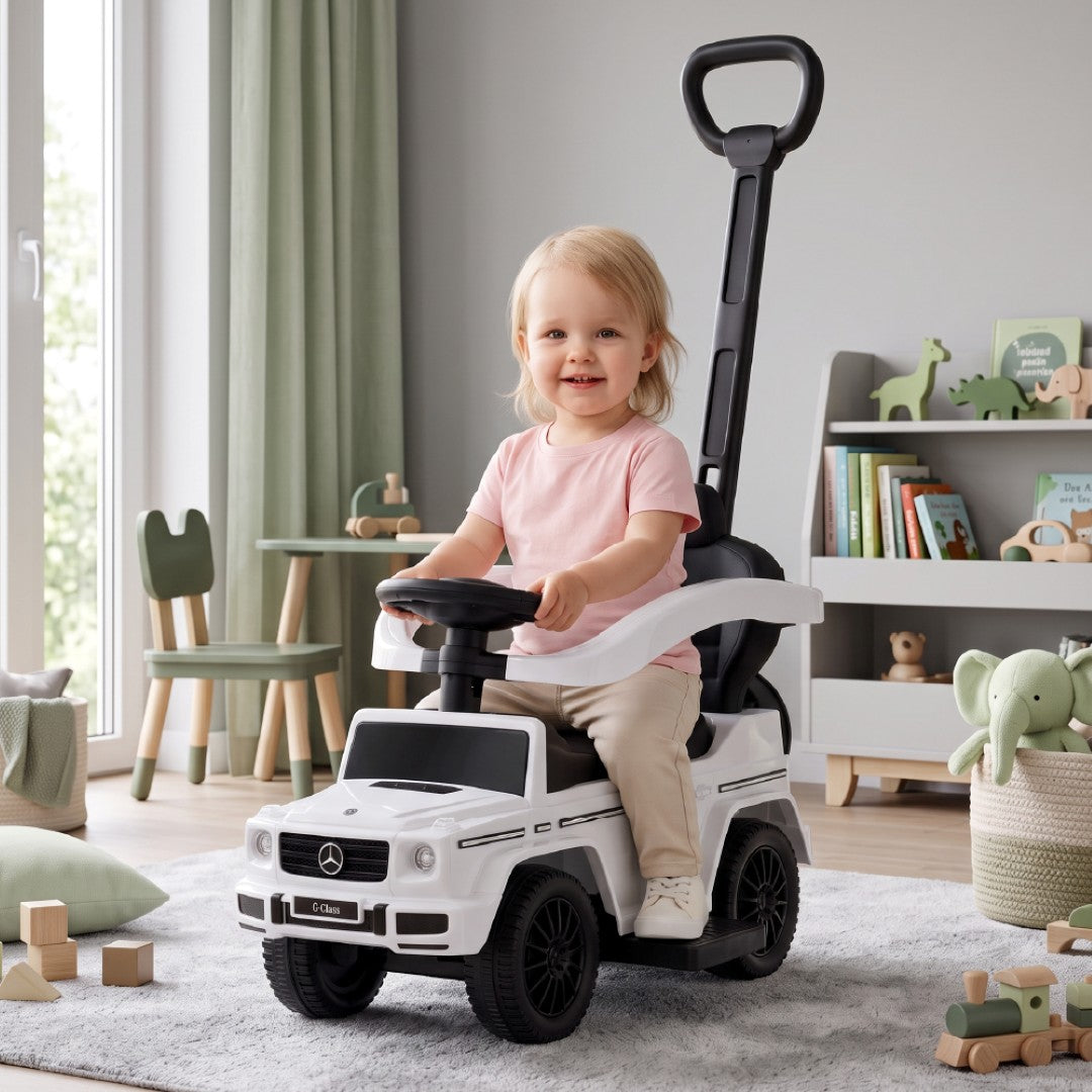 Ride-on pusher baby walker Mercedes Benz G Class white