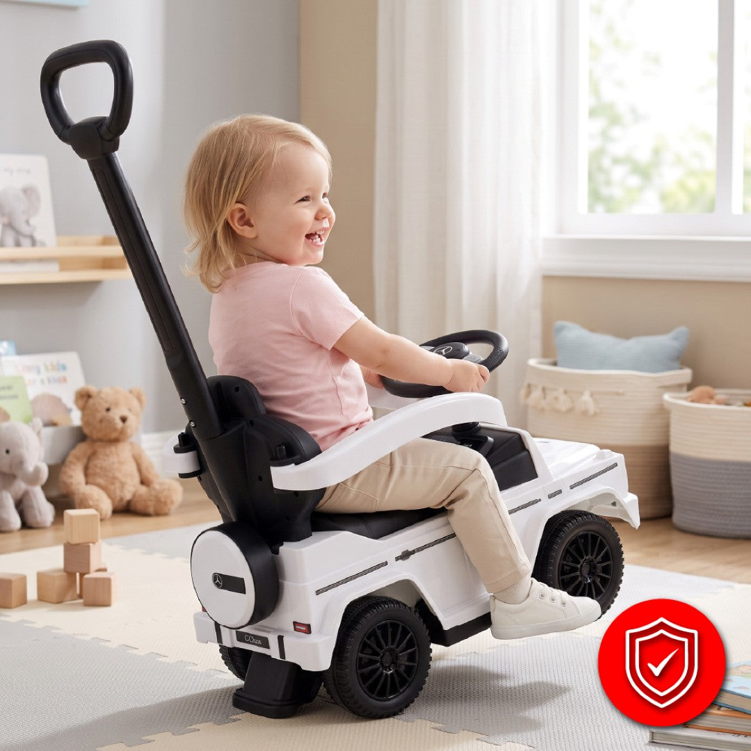 Ride-on pusher baby walker Mercedes Benz G Class white