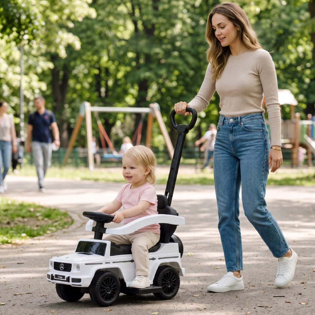Ride-on pusher baby walker Mercedes Benz G Class white