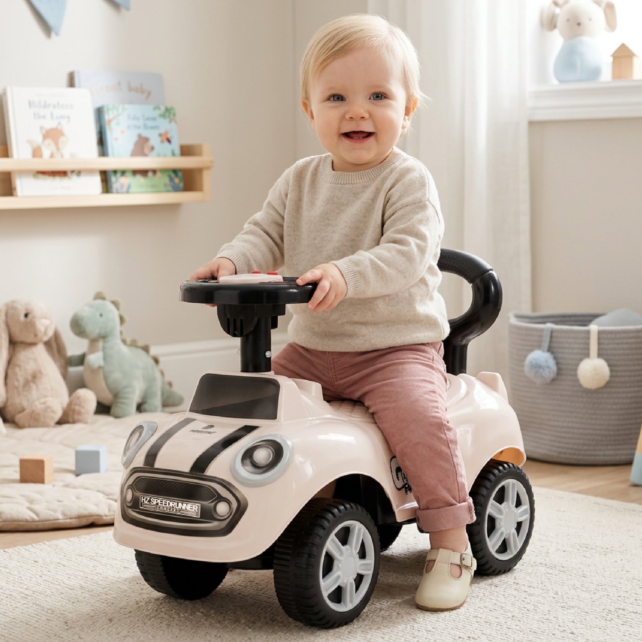 Jeździk samochód auto pchacz GO GO Fassion biały