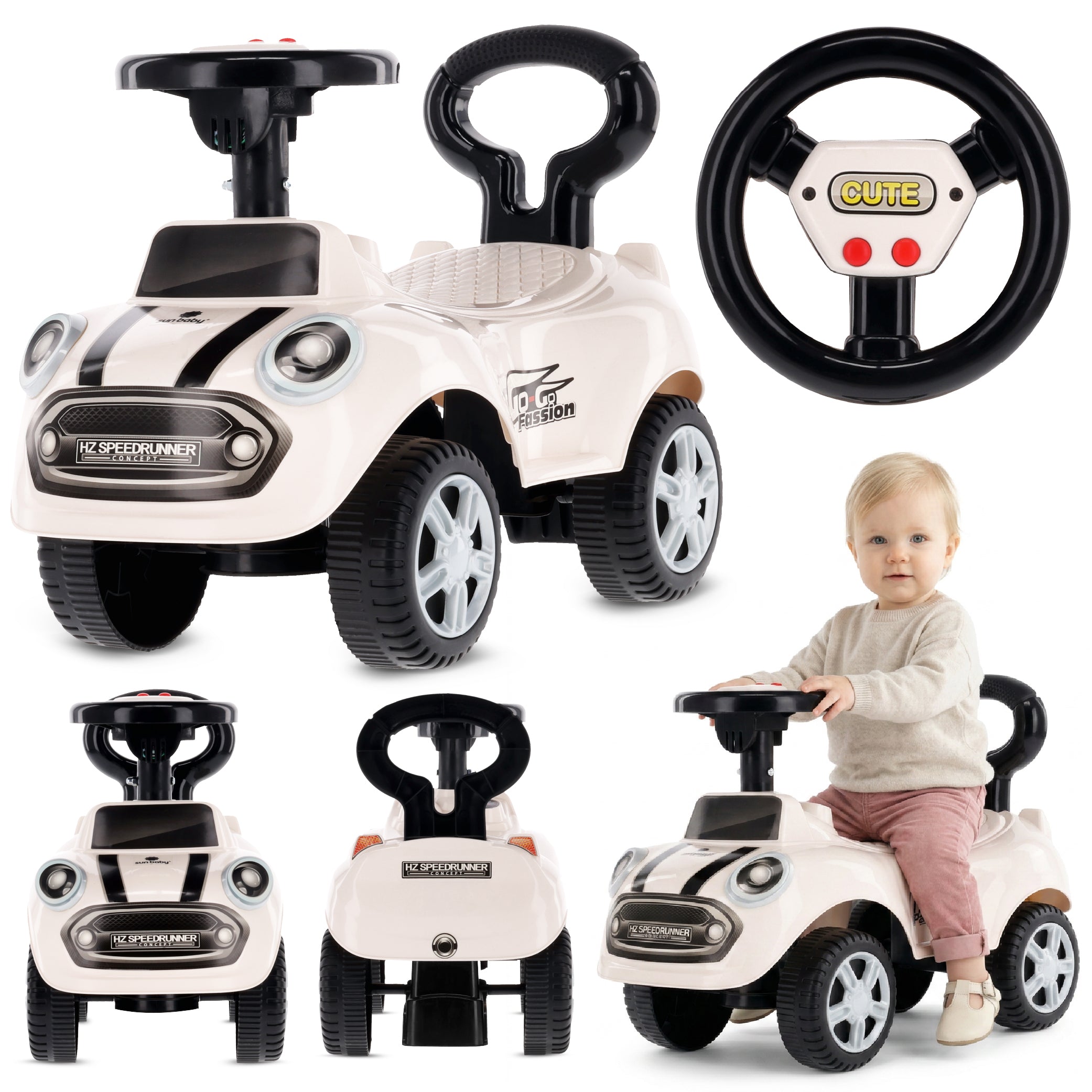 Ride-on car pusher GO GO Fassion white