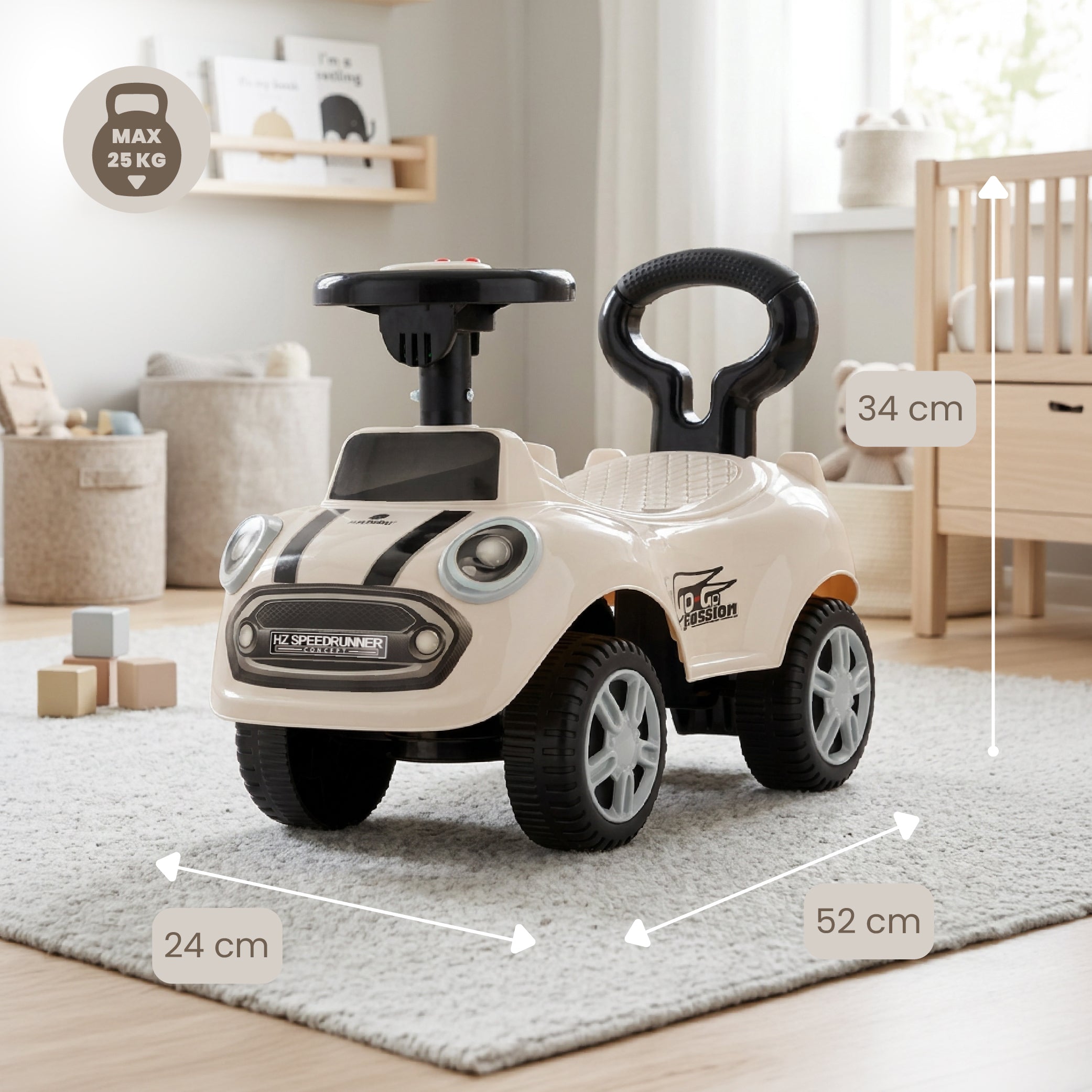 Ride-on car pusher GO GO Fassion white